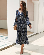 Load image into Gallery viewer, New Spring V-Neck Long Sleeve Dress Women Casual Female Floral Dress Elegant Fashion Tide Dresses Woman Party Night