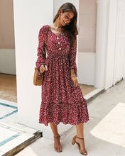 Load image into Gallery viewer, New Spring V-Neck Long Sleeve Dress Women Casual Female Floral Dress Elegant Fashion Tide Dresses Woman Party Night