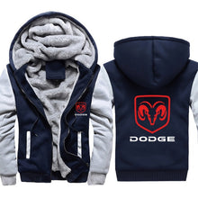 Load image into Gallery viewer, Hoodies Men Dodge Car Logo Print Jacket Mens Hoodie fashion Winter Thicken Warm Fleece cotton Zipper Raglan Coat Male Tracksuits