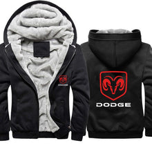 Load image into Gallery viewer, Hoodies Men Dodge Car Logo Print Jacket Mens Hoodie fashion Winter Thicken Warm Fleece cotton Zipper Raglan Coat Male Tracksuits