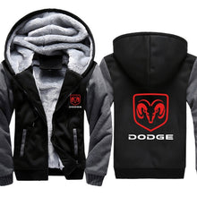 Load image into Gallery viewer, Hoodies Men Dodge Car Logo Print Jacket Mens Hoodie fashion Winter Thicken Warm Fleece cotton Zipper Raglan Coat Male Tracksuits