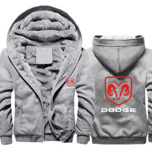Load image into Gallery viewer, Hoodies Men Dodge Car Logo Print Jacket Mens Hoodie fashion Winter Thicken Warm Fleece cotton Zipper Raglan Coat Male Tracksuits