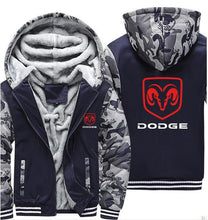 Load image into Gallery viewer, Hoodies Men Dodge Car Logo Print Jacket Mens Hoodie fashion Winter Thicken Warm Fleece cotton Zipper Raglan Coat Male Tracksuits